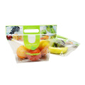 Customized Fruit Vegetable Package Bag with Hole Clear Zipper Top OPP Bag